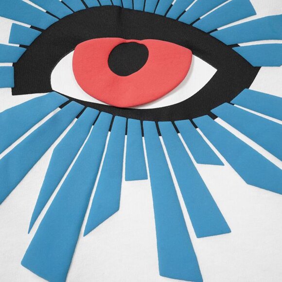 House of Errors White T Shirt With Blue Eye Logo - Picture 7 of 12